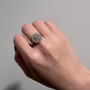 Pave Diamond Gold Women's Ring